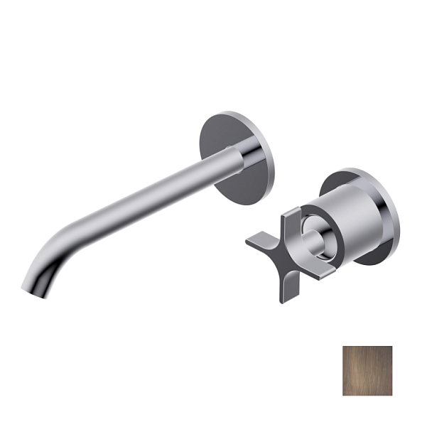 Смеситель для раковины Ritmonio Diametro35 Cross, Brushed Dark Bronze (PR53AL202F34)