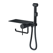 Гигиенический душ Bronze de Luxe встраиваемый с полкой черный SCANDI (708B)