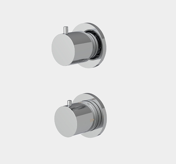 Смеситель для душа Fima Carlo Frattini Fimatherm, на 2 потребителя, хром черный брашированный (F3233N7CS)