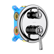 AQ1547CR КЛАССИК смеситель для ванны 3 режима (внешняя и скрытая часть)