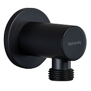 Шланговое подсоединение Splendy круглый отражатель без держателя черный матовый (AA215NRLBM)