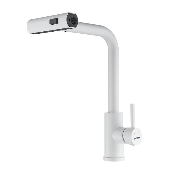 Смеситель для кухни с мультифункциональным изливом Shevanik S263C, белый