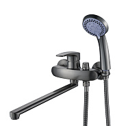 Смеситель для ванны Shevanik S5072T, оружейная сталь