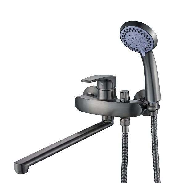 Смеситель для ванны Shevanik S5072T, оружейная сталь