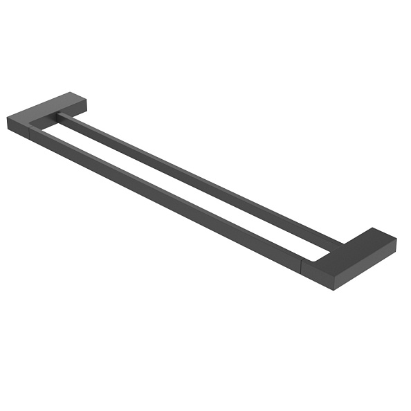 Полотенцедержатель двойной Cezares Slider, черный матовый (SLIDER-THD-60-NOP)