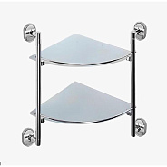 Полка стеклянная угловая D-Lin D262700, хром