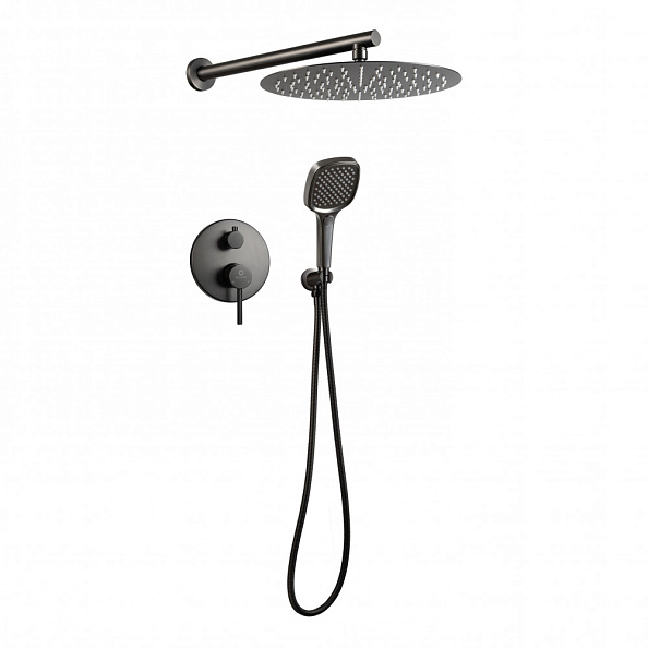 Душевая система встраиваемая FILARETE Roun FL1028BG, графит