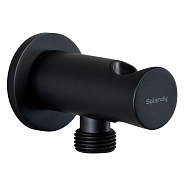 Шланговое подсоединение Splendy круглый отражатель с держателем черный матовый (AA215YRLBM)