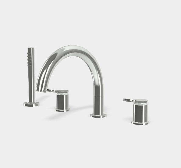 Смеситель для ванны и душа Fima Carlo Frattini Flo', хром (F3814NCR)