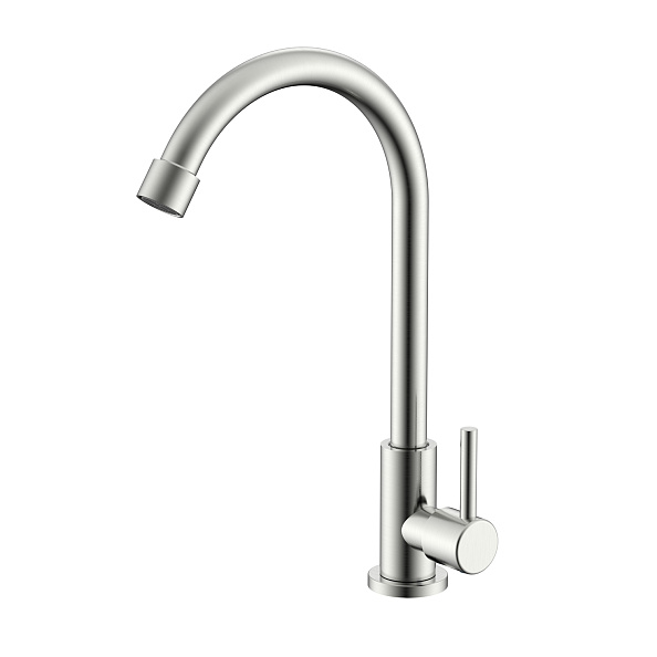 Кран Splenka S249.481.05 для кухни поворотный излив, сатин