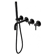 Смеситель для ванны встраиваемый Grocenberg GB5070BL, черный