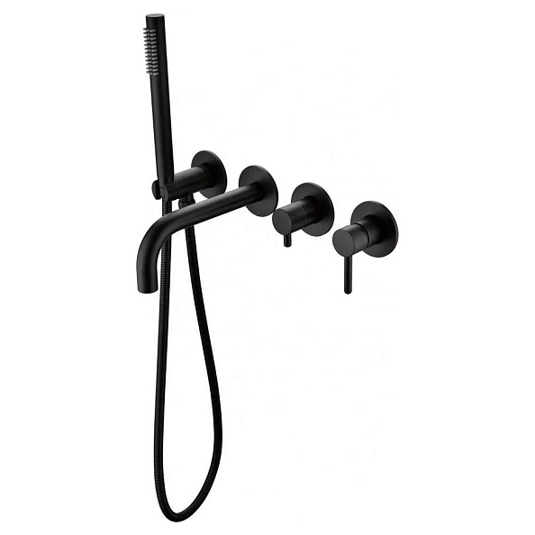 Смеситель для ванны встраиваемый Grocenberg GB5070BL, черный