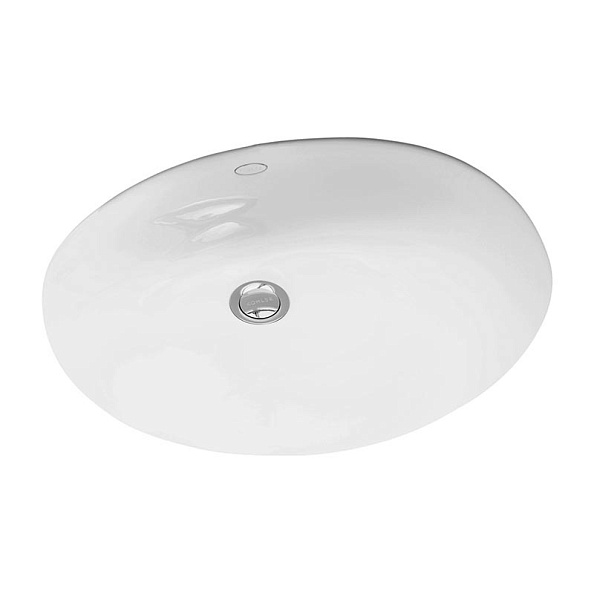 Раковина встраиваемая снизу Jacob Delafon Caxton E2211-0 55x44 cm, белая с отв перелива