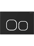 KDI-0000059(BD) Панель смыва Черный матовый ободок хром (клавиши квадрат), 162*244 мм