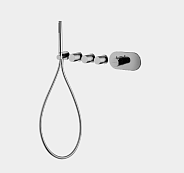 Смеситель для душа Fima Carlo Frattini Fimatherm, на 3 потребителя, хром черный брашированный (F3188X3CS)