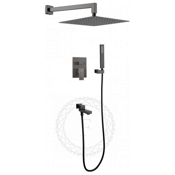 Душевая система встраиваемая FILARETE Fing FL1040BG, графит