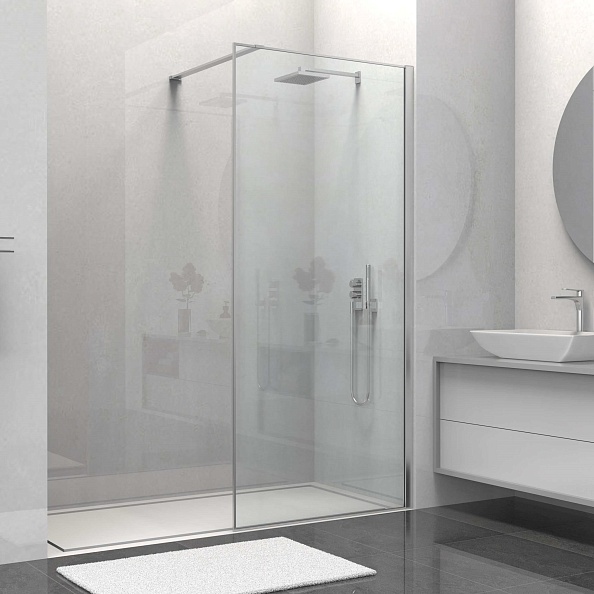 Душевая перегородка Vincea Walk-In (VSW-1HS800CL) 800х2000 мм, хром, стекло прозрачное