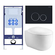 SET AQUATEK АЛЬТАИР-020 4в1 (рама AQUATEK Standard INS-0000012+крепеж KKI-0000002+клавиша KDI-0000020+унитаз АЛЬТАИР AQ1980-00 с тонким сиденьем soft-