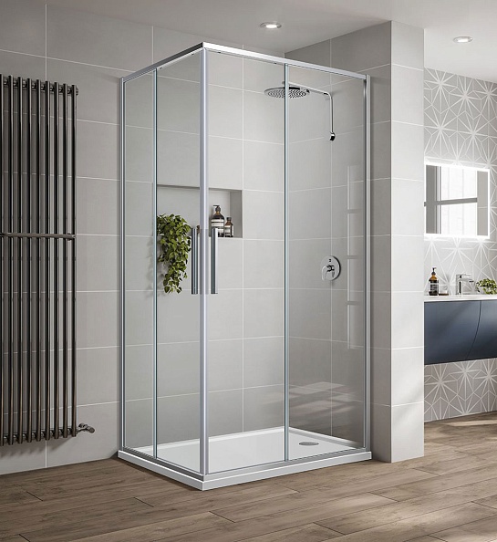 Душевой уголок Vincea Slim-U (VSS-2SU8010CL) 1000х800 мм, хром, стекло прозрачное