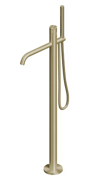 Смеситель для ванны и душа Quadro design Stereo, золото светлое (16 62/1 OC)