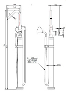 Смеситель для ванны и душа Nicolazzi Freestanding, латунь позолоченная (S3441 GB 45IN)