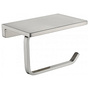 Держатель для туалетной бумаги с полочкой Grocenberg AC0027NK, никель