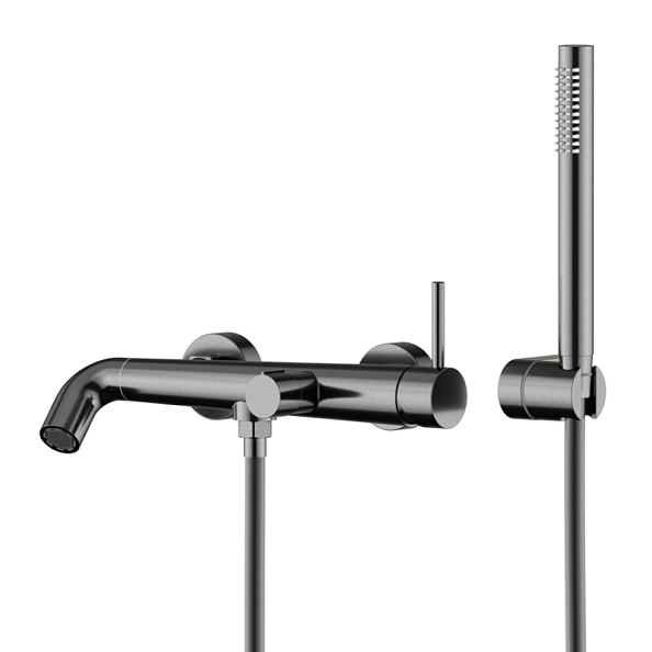 Смеситель для ванны Knotlor SS-32/GM, вороненая сталь