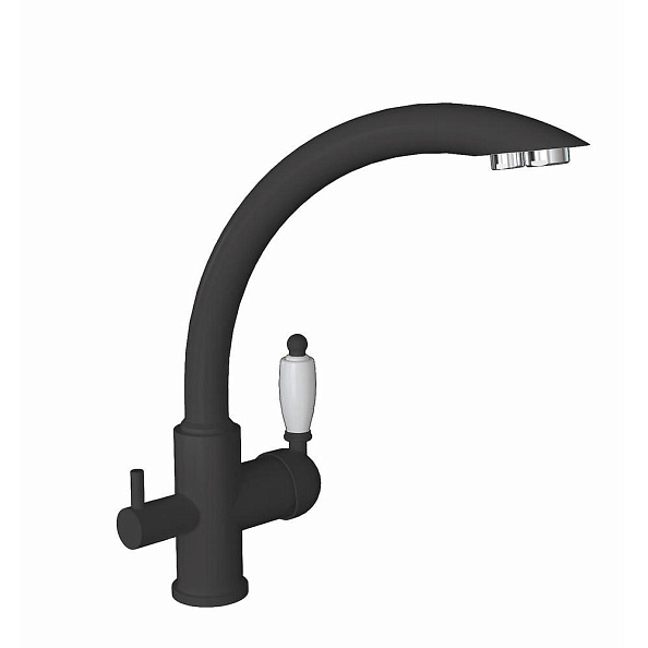 Смеситель для кухни с подключением фильтра Florentina ШАЛЕ 333.25H.2113.302, антрацит