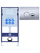 INSE-0000001.36 Aquatek Sensor SET Standart 50 Монтаж рама для подв унитаза1130*500*100 + звукоизоляционная прокладка + панель смыва KDIS-0000036