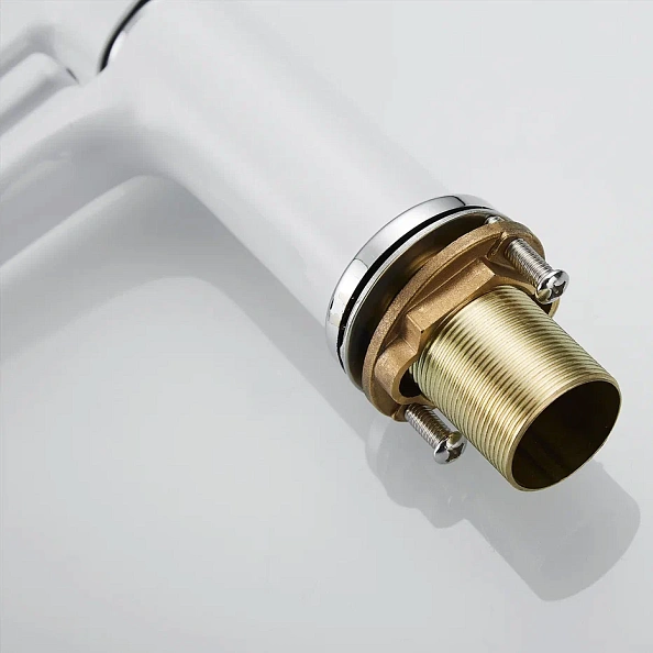 Смеситель для раковины Shevanik S8101F, белый/хром