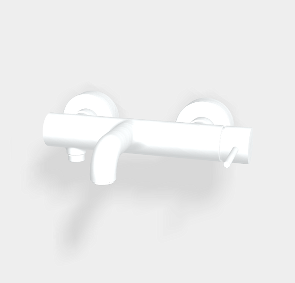 Смеситель для ванны и душа Fima Carlo Frattini Spillo Up, белый матовый (F3034/1NBS)