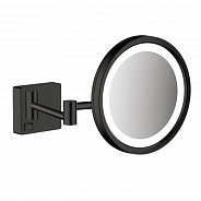 Косметическое зеркало с LED подсветкой HANSGROHE AddStoris Чёрный матовый (41790670)