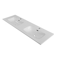 Керамическая раковина с двумя чашами BelBagno 1410х170х465 мм (BB1400-2-ETL)