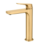 Смеситель Raglo R07.15.03 для раковины высокий монолитный, сатин золотой