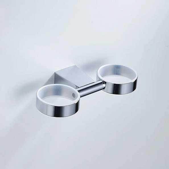 Стакан для ванной комнаты двойной Shevanik SG5722, хром