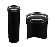 Труба 0,5 м Ferrum BLACKSIDE (430/0,8 мм / эмаль /600° черная) Ф150