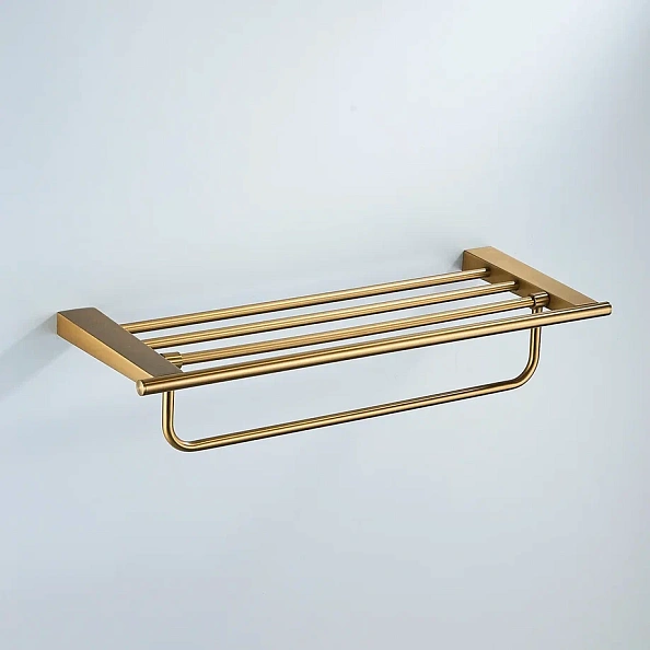 Полка для полотенец Shevanik SG5708G, золотой сатин