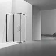 Душевой уголок Vincea Slim 8mm (VSR-4SLP9012CLGM) 1200х900 мм, вороненая сталь, стекло прозрачное