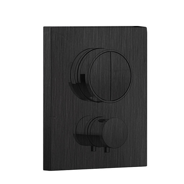 Смеситель для душа Almar Core, на 2 потребителя, Absolute Black Brushed PVD (E176682.AB)