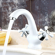 Смеситель для раковины Frud R10332, белый/хром