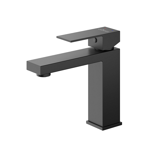 Смеситель для раковины с донным клапаном Cezares Slider, черный матовый (SLIDER-LS-NOP)