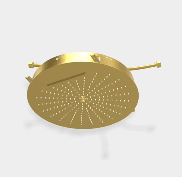 Верхний душ Fima Carlo Frattini Showerhead 400х400, брашированное золото (F5911OS)