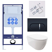 SET AQUATEK ПОЛАРИС (рама AQUATEK Standard INS-0000012+унитаз ПОЛАРИС AQ0700-00 с тонким сиденьем soft-close+ крепеж KKI-0000002 +панель KDI-0000045)
