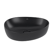 Раковина накладная Villeroy & Boch Antao 4A7351R7 Pure Black с CeramicPlus (510х400 мм)