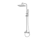 Душевая стойка BelBagno Acqua, хром (ACQUA-DOCM-CRM)