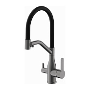 Смеситель для кухни BELZ цвет: оружейная сталь (B78815-3)