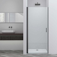 Душевая дверь Vincea Alpha (VDP-3AL800CLGM) 800х1950 мм, вороненая сталь, стекло прозрачное