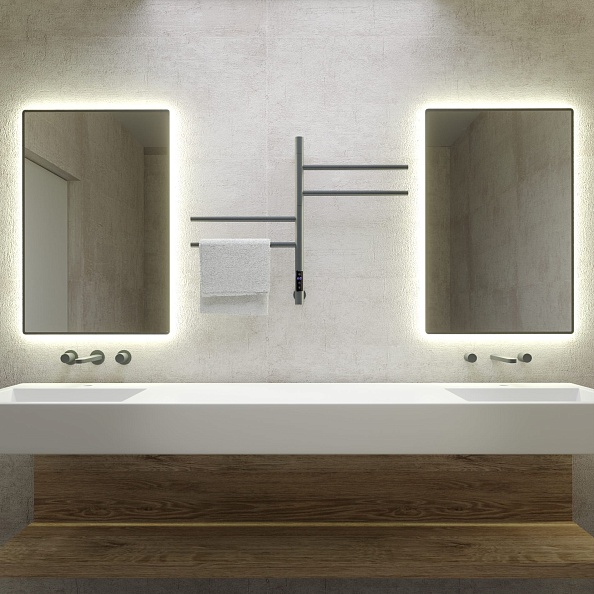 Полотенцесушитель электрический Vincea VTD-1S1CGE 43x60, графит, таймер