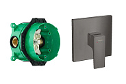 15384700S Set HG RainSelect термостатический смеситель для душа (15384700+15313180) матовый белый