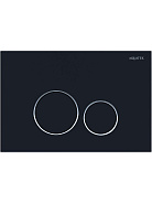 PNS-0000015 (005DQ) Панель смыва Черная матовая ободок хром для INSP-0000001 Pneumo S (клавиши круглые)